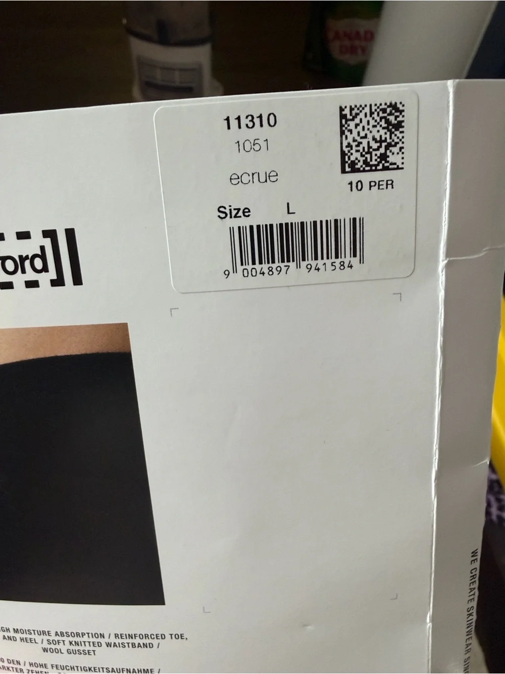 Wolford Merino Virgin Wool 200 Den ECRU Tights Stocking Hosiery