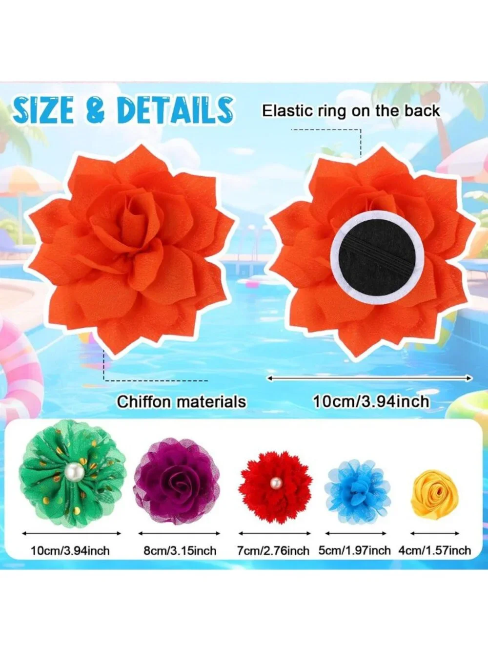 100 Pcs Multicolor Dog Flower Collar Bows Set - Summer Party Pet Accessories