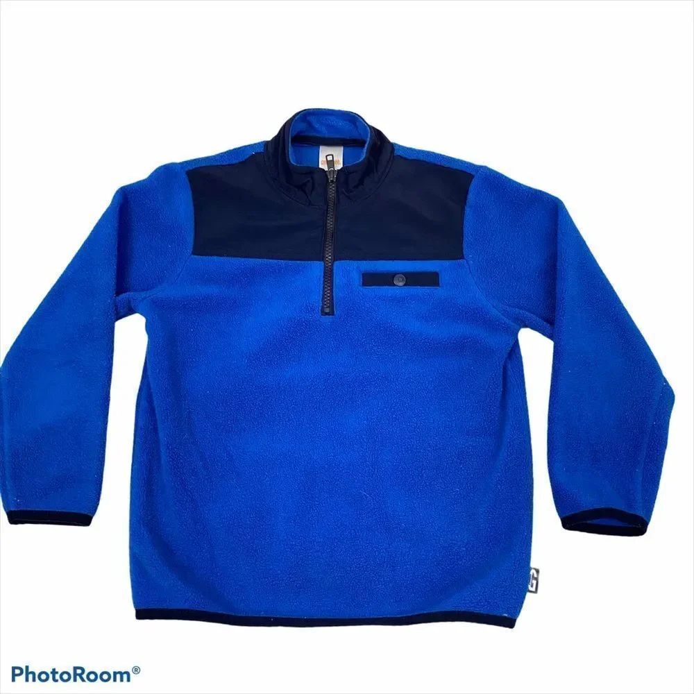 Boys‎ Gymboree Blue 1/4 Zip Fleece Jacket Small