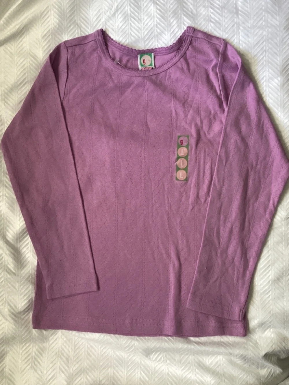 GYMBOREE Sweet Chic Lavender Purple LS Shirt Girls Large NWOT VTG