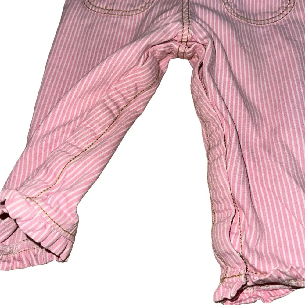 OshKosh B’gosh Pink Stripe Butterfly Overalls‎ - 12 months