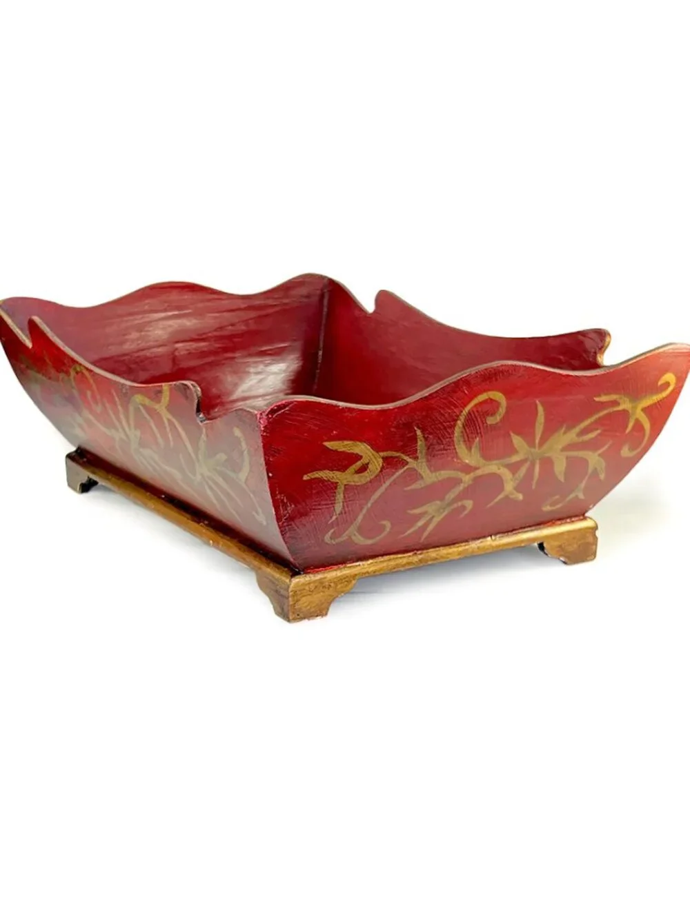 Vintage Wooden Asian Open Box