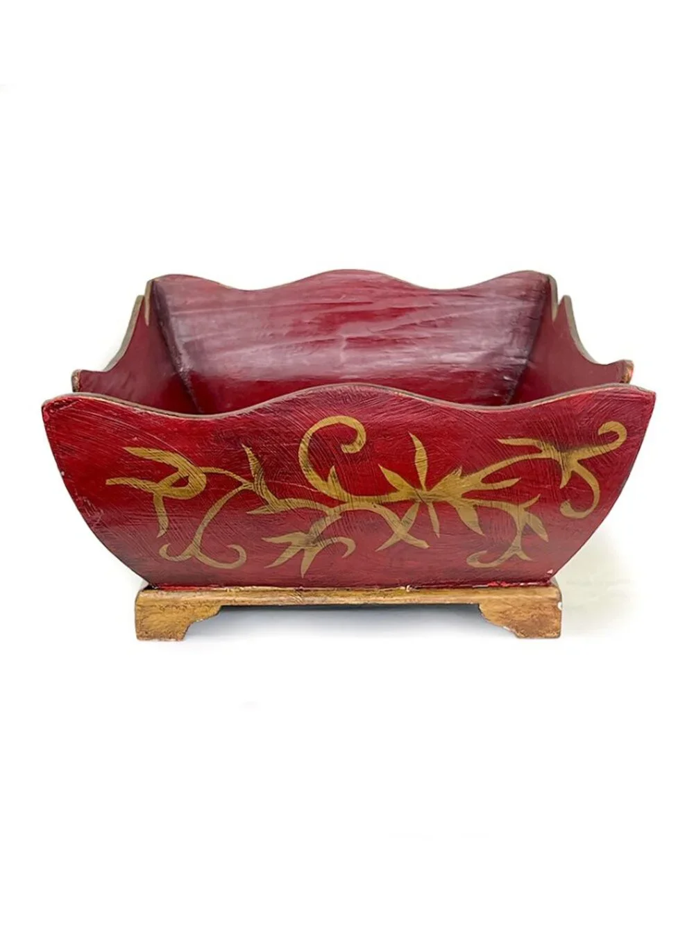 Vintage Wooden Asian Open Box