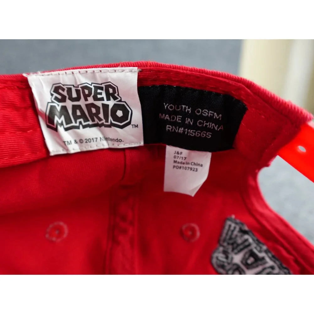 Super Mario Red Baseball Cap Youth OSFM 