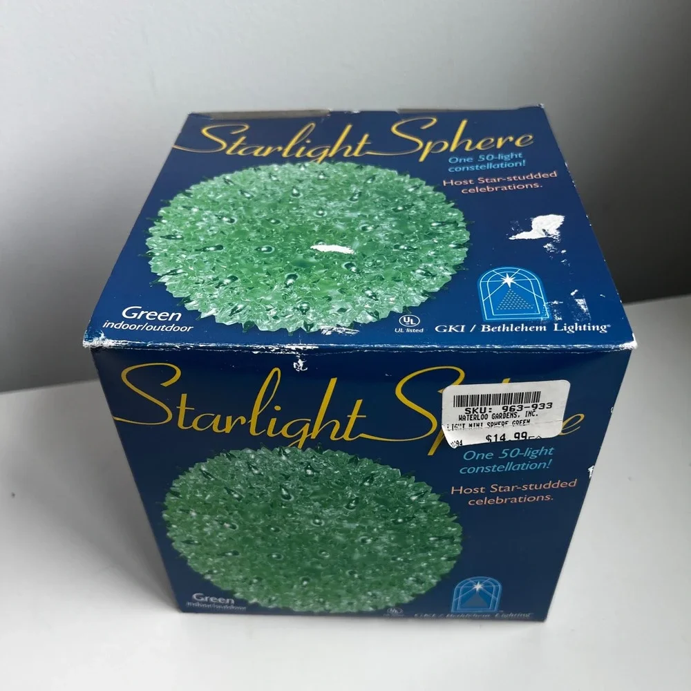 GKI Bethlehem Lighting Starlight Sphere 50 Light Green Indoor Outdoor 724604