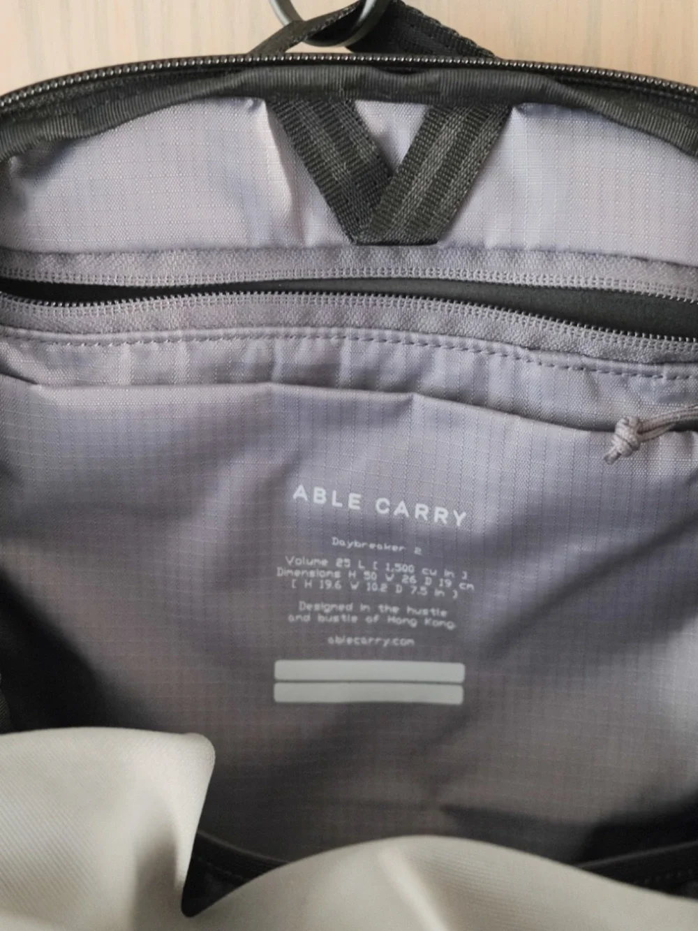 Able Carry Daybreaker 2 25L Minimalist Black Backpack X-pac