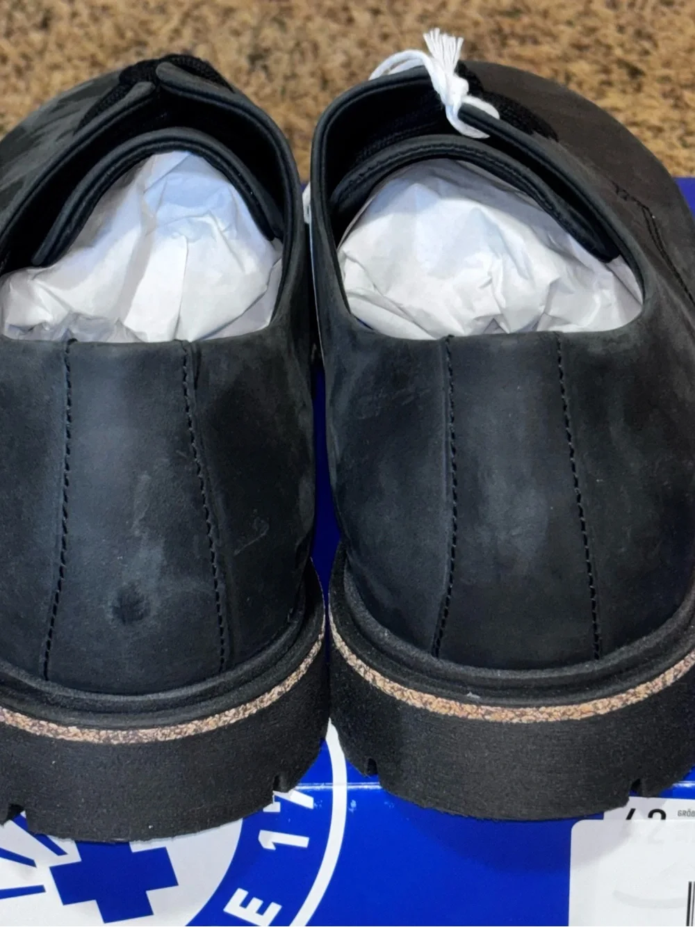 Birkenstock Highwood Lace Low Oxford Men’s Size 9 Black Leather Comfort Shoes