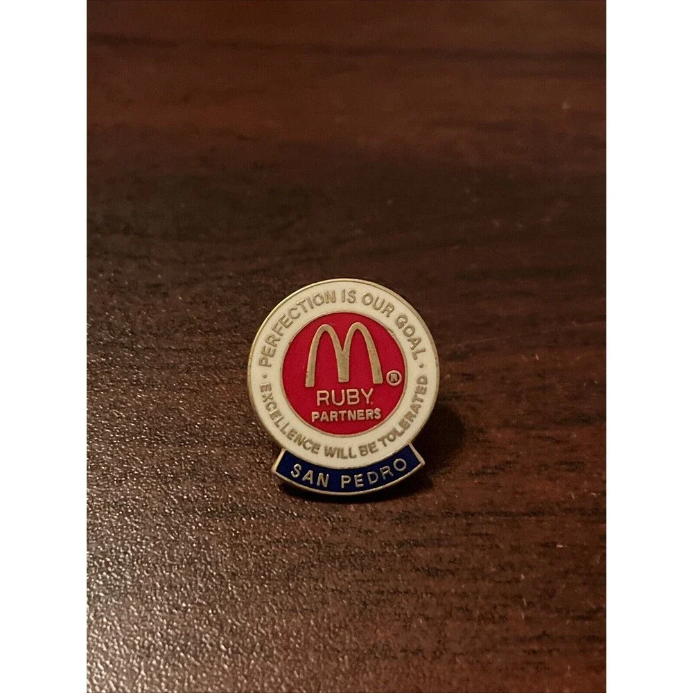McDonald’s Ruby Partners San Pedro Perfection Is Our Goal Employee Hat Pin‎