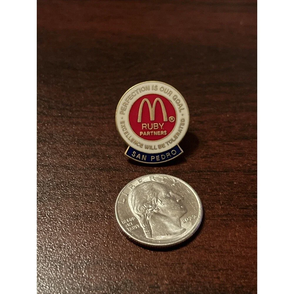 McDonald’s Ruby Partners San Pedro Perfection Is Our Goal Employee Hat Pin‎