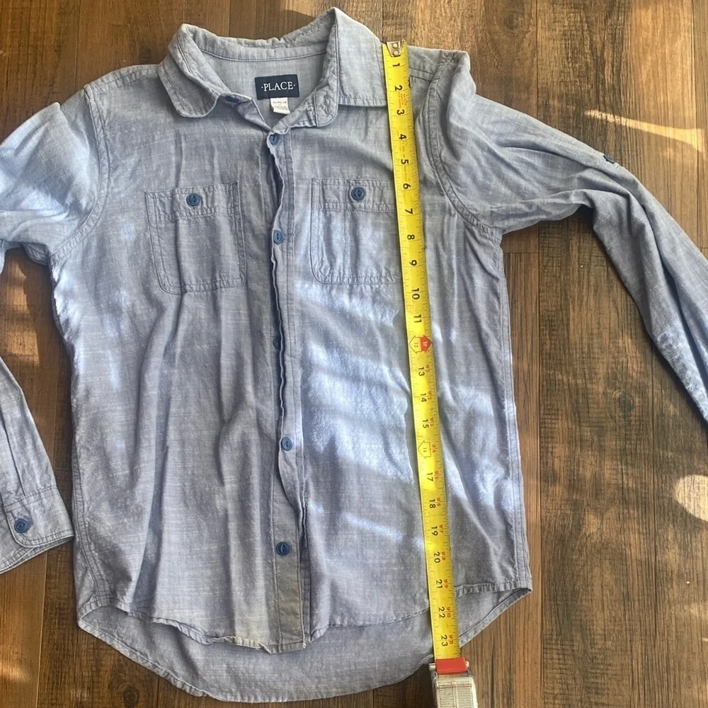 Bundle Old Navy Kids Button Down Shirts - placeBlack, placeLight Blue, Dark Blue