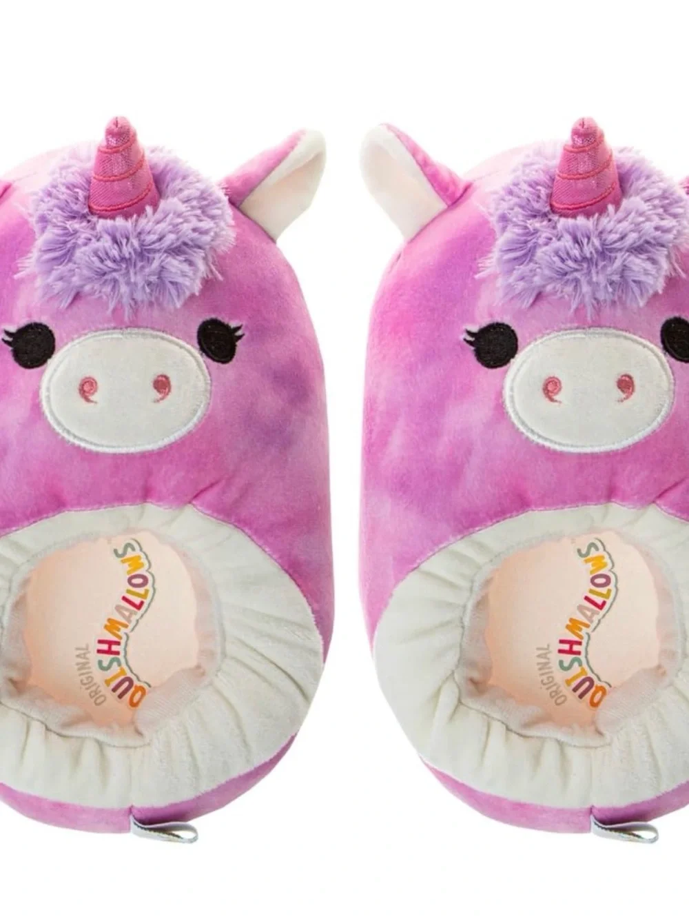 Squishmallows Pink and Purple Unicorn Kids Slippers