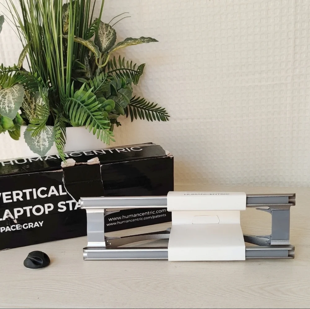 Humancentric Vertical Laptop Stand-Space Gray