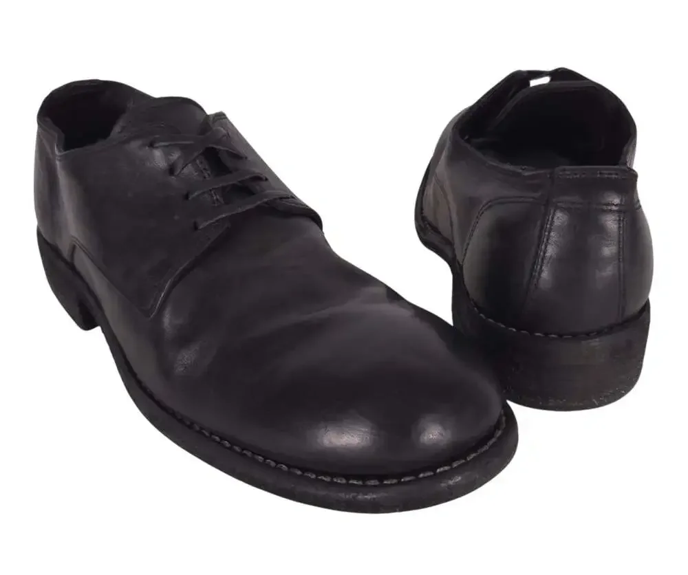 Guidi 792V Classic Horse Derby Shoes US 7 EU 40 Mens Black Leather