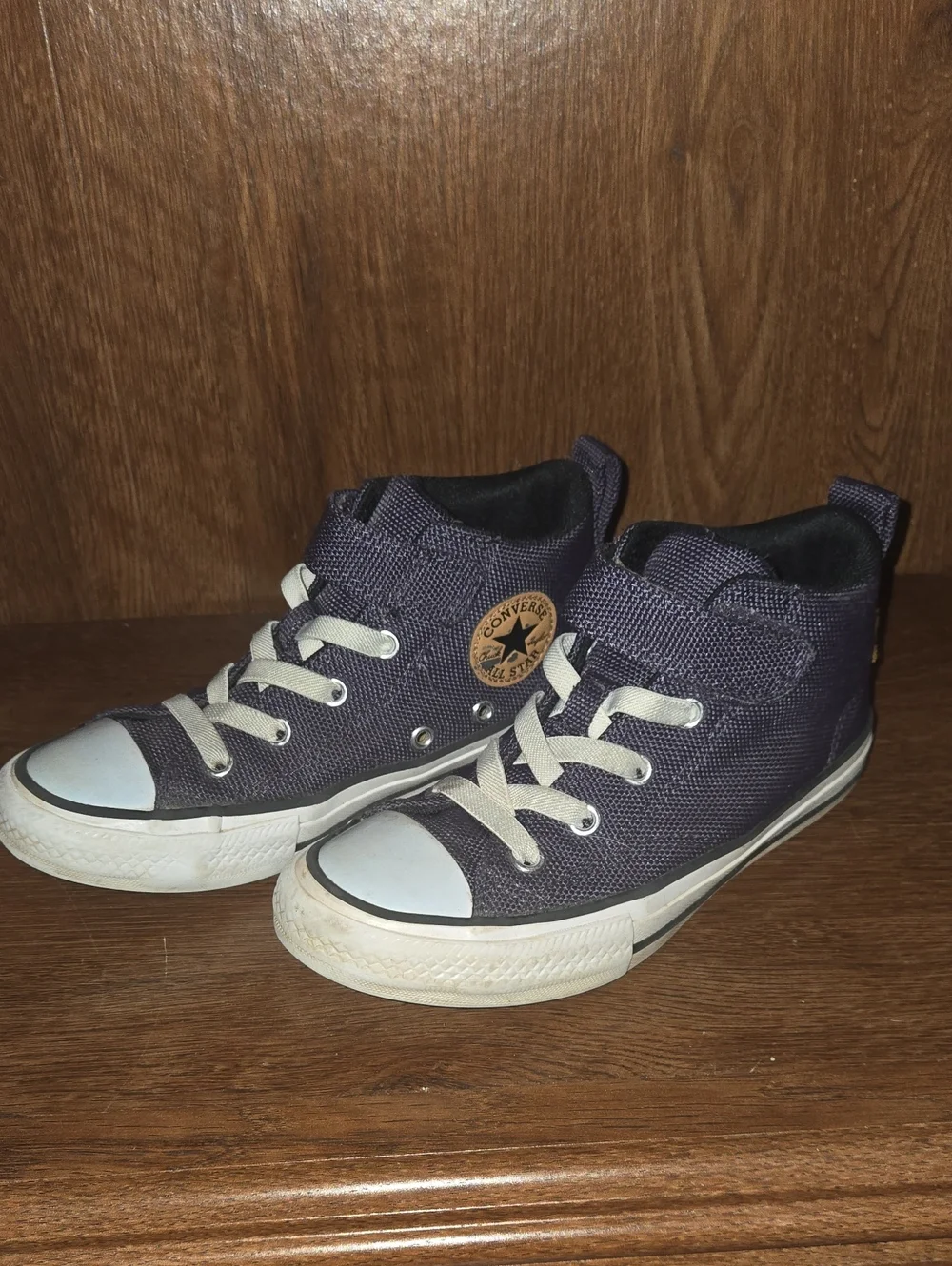 Converse Kids' Purple High-Top Sneakers with White Accents