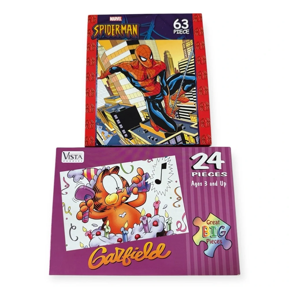 Marvel Spider-Man and Garfield Puzzle Set‎