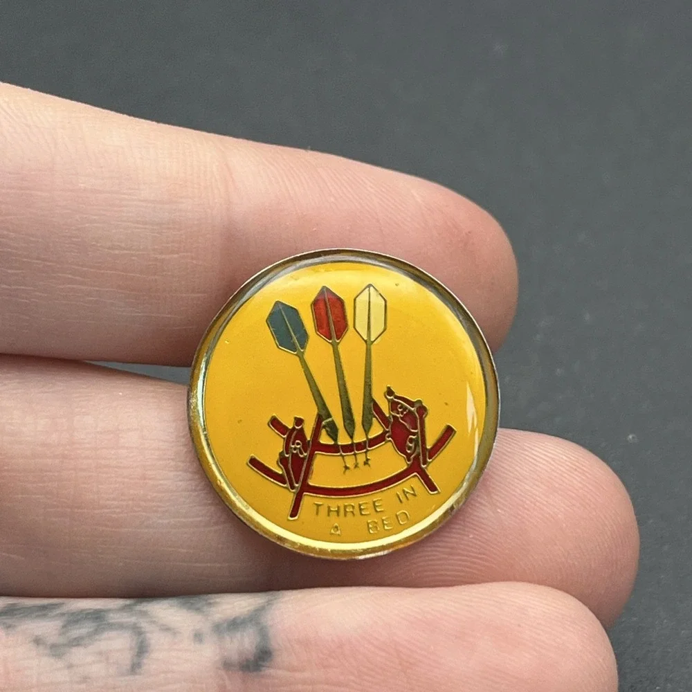 Darts‎ Three In A Bed Lapel Hat Pin