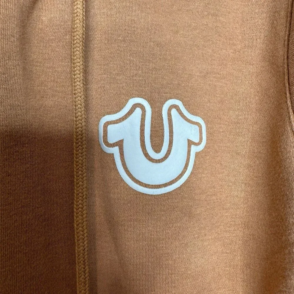 $119 True Religion Buddha Hoodie Adult Size L Color Mandarin‎ Full Zip New