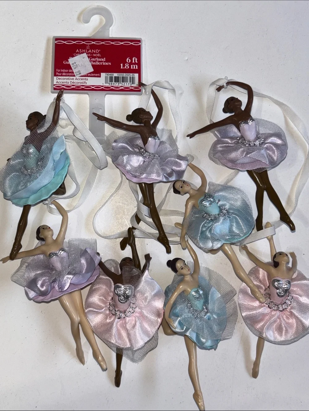Ballerina Garland 6ft Set of 2 Christmas Tree Garland Ballet Dancer Christma