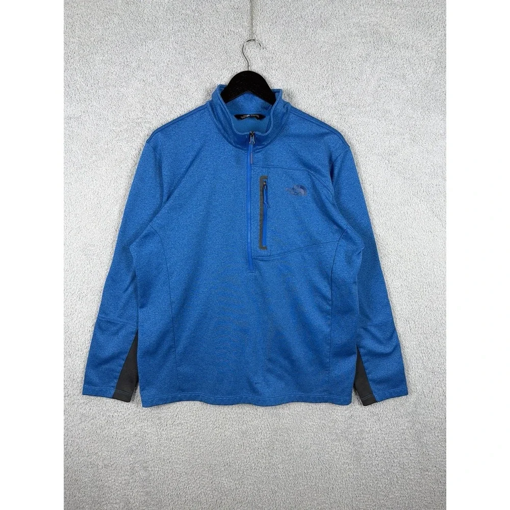 THE NORTH FACE Men's Blue Black Pullover‎ 1/2 Zip Long Sleeve Shirt/Jacket SZ XL