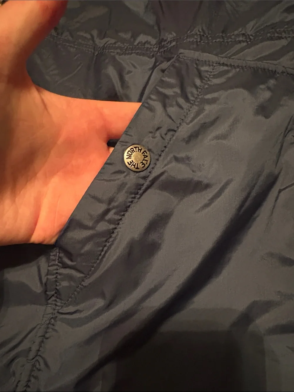 The North Face Black Quilted Vest and reversible into red and blue
