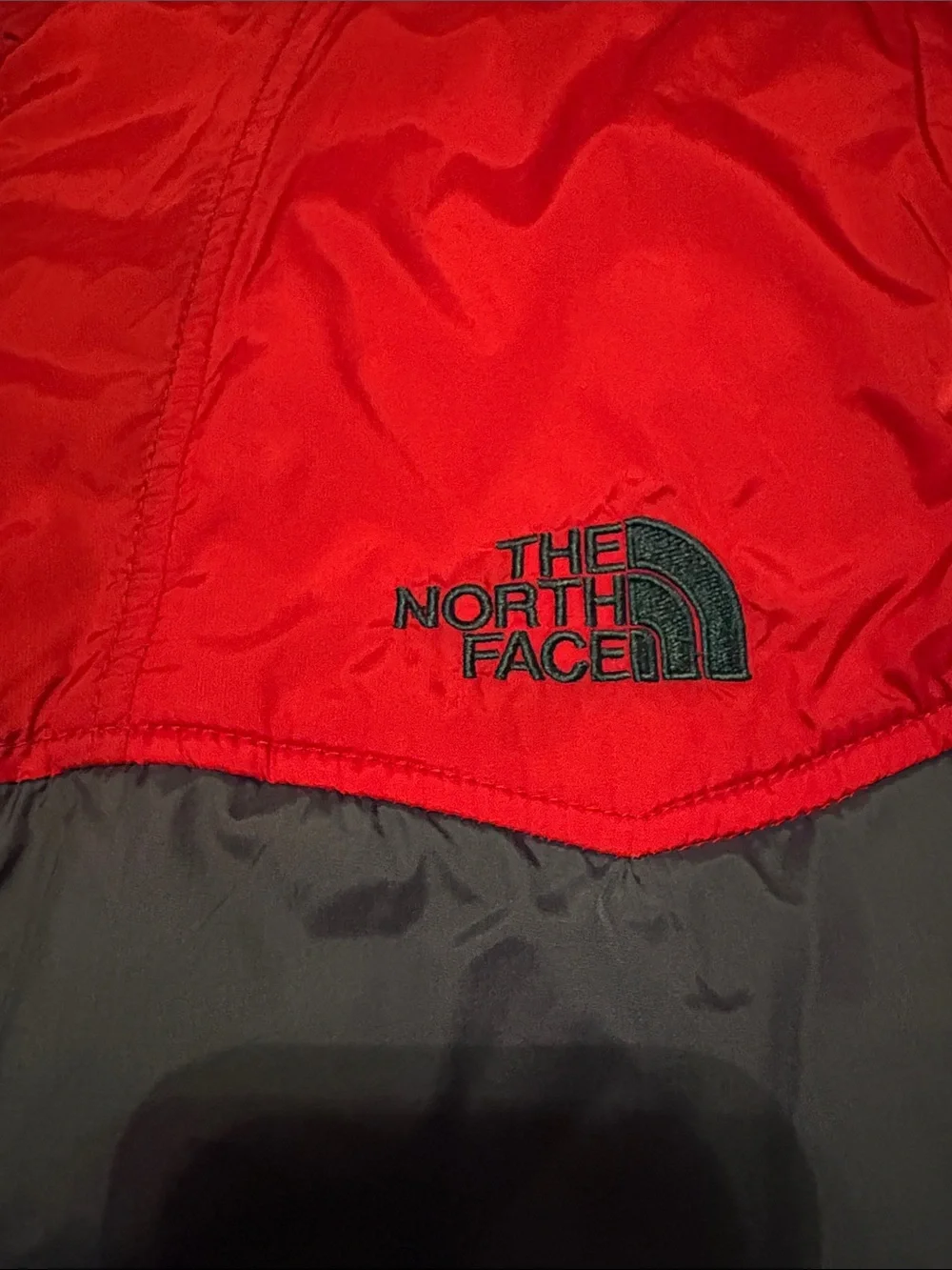 The North Face Black Quilted Vest and reversible into red and blue