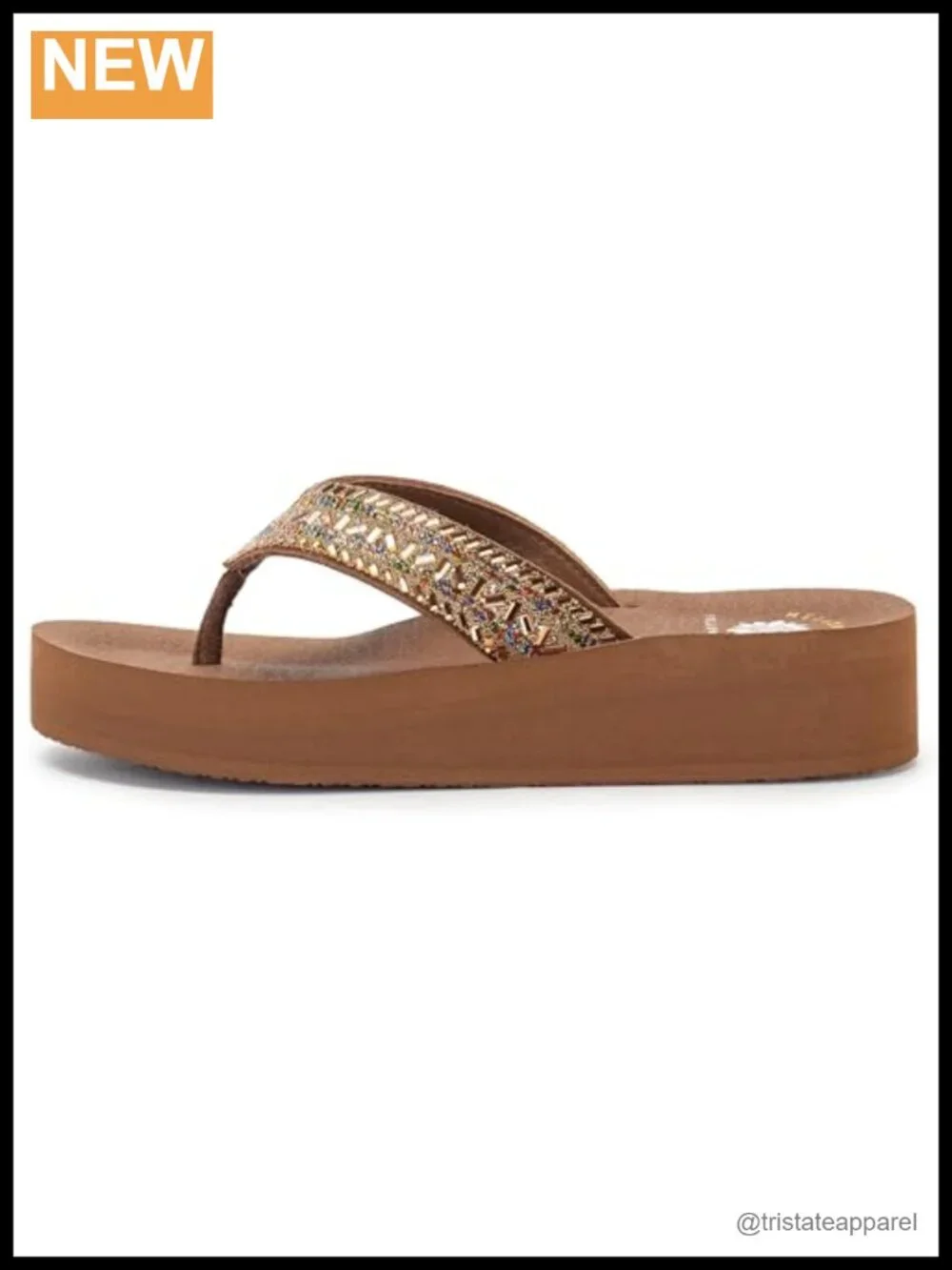 Yellow Box Bryce Flatform Sandal Round Toe Comfortable Flip-Flop