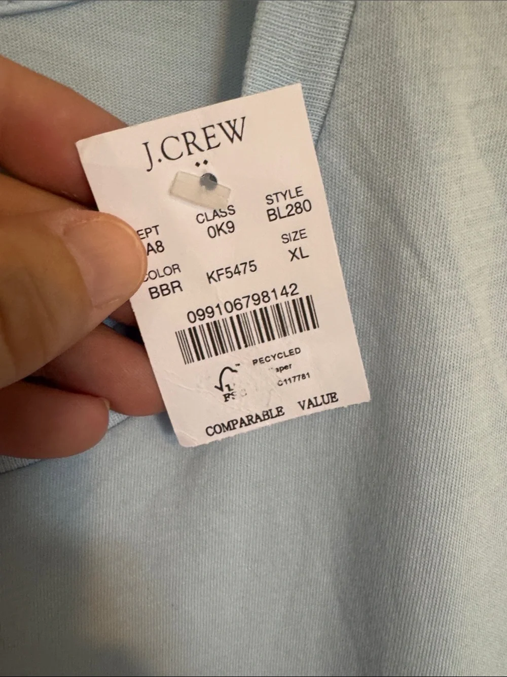 J. Crew light blue