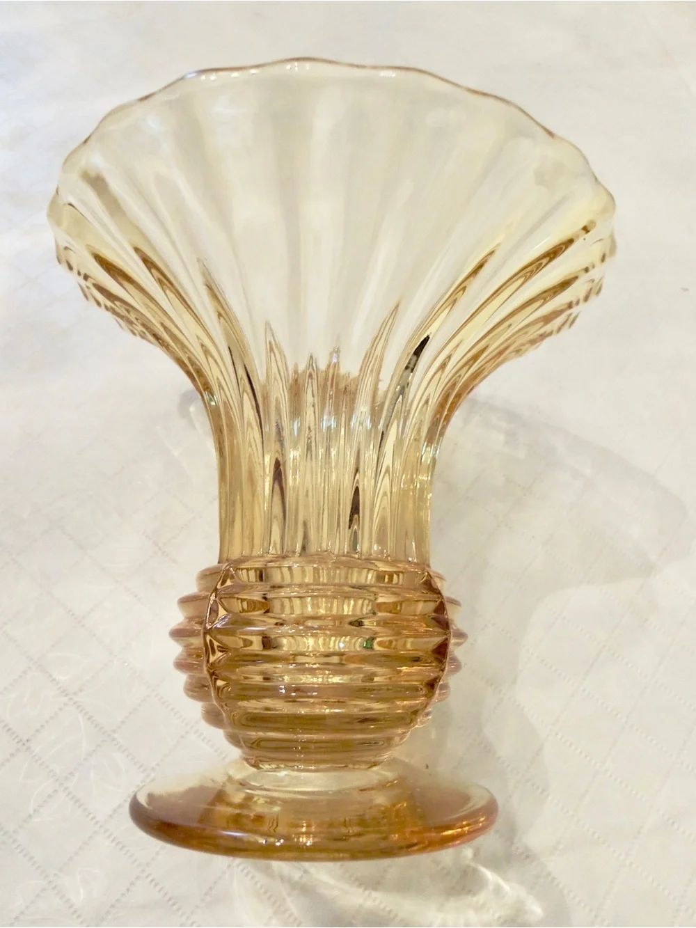 Heisey Sahara 1469 Ridgeleigh Flared Vase