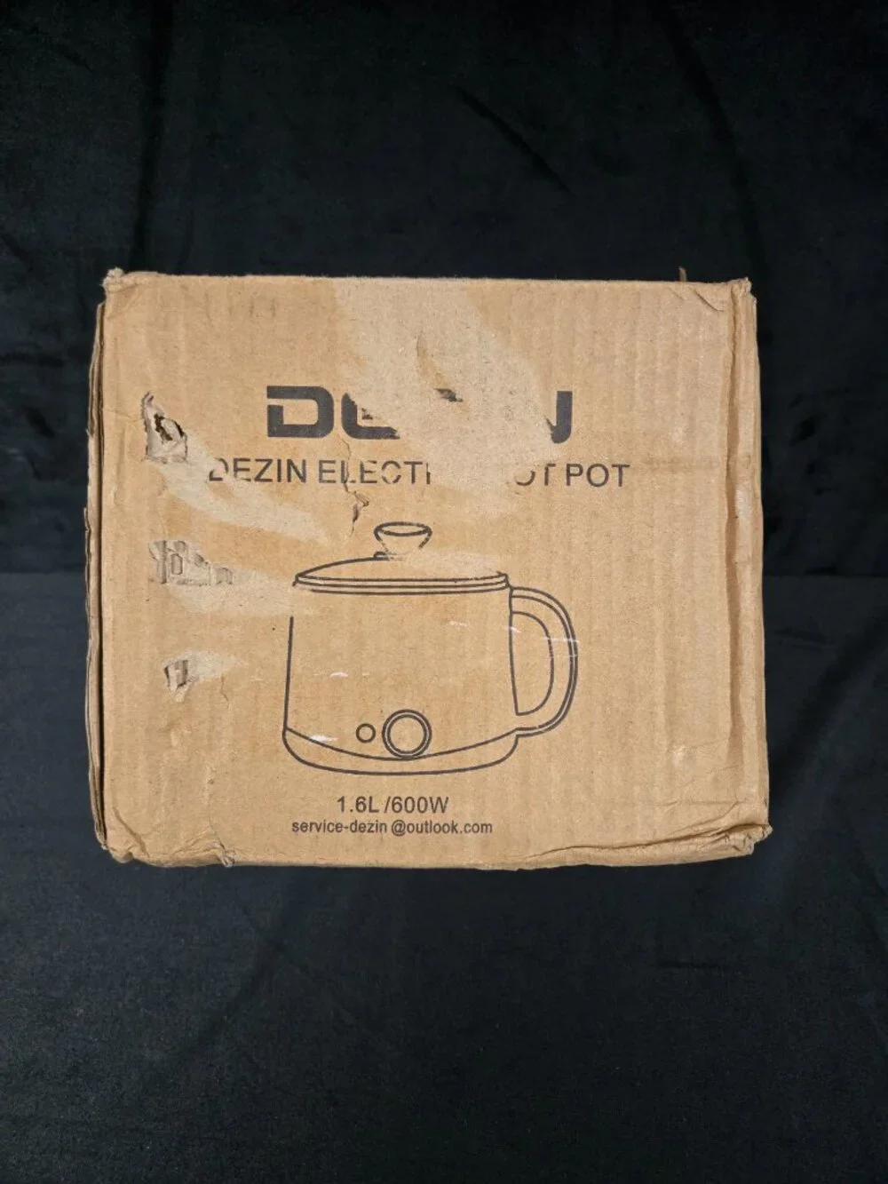 Dezin GLH830 1.6L Electric Hot Pot 600W Cooker Black Open Box