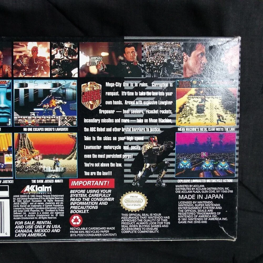 Nintendo judge dredd