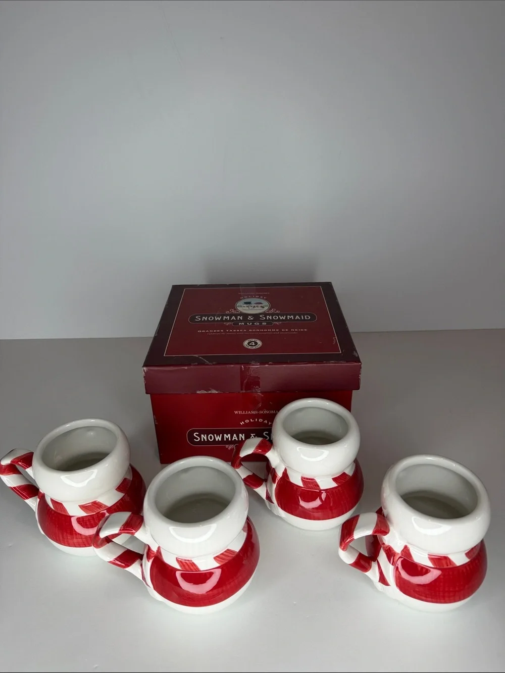 William Sonoma Snowmaid mugs