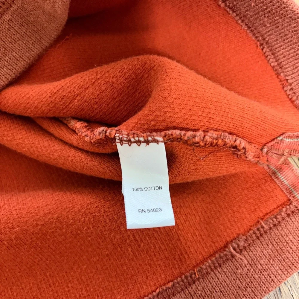 Banana Republic Mens L Burnt Orange Cotton Stripe Crewneck Sweater Skater y2k‎