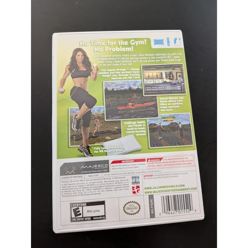 Jillian Michaels Fitness Ultimatum 2009 - Nintendo Wii Game CIB Complete‎