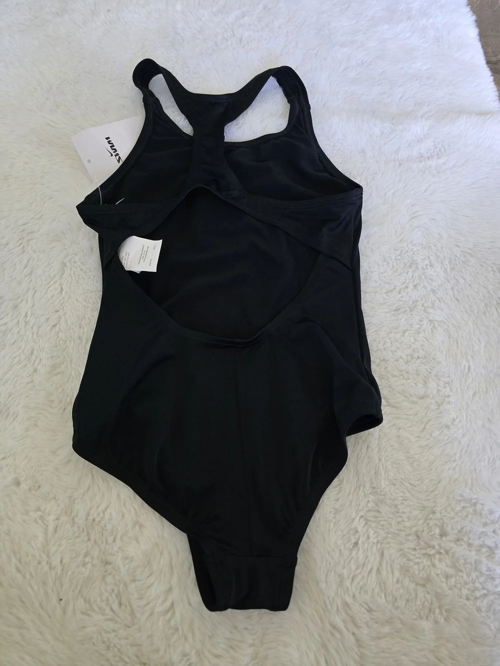Nike Girls' Solid Black One-Piece Swimsuit