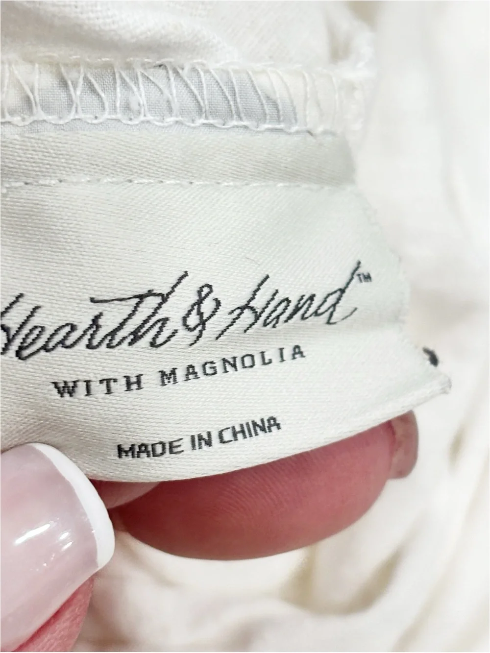 HEARTH & HAND MAGNOLIA Ivory Linen Cotton Blend Fitted Sheet Deep Pocket King