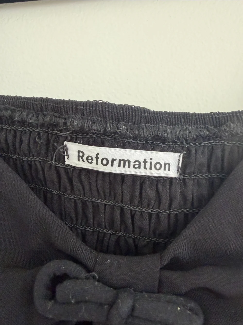 Reformation black blouse
