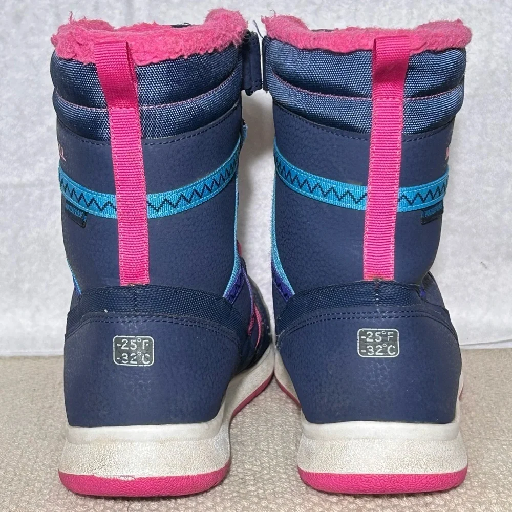 Merrell Big Kids Blue Snow Crush 2 Waterproof 200g Warm Snow Winter Boots SZ 5M