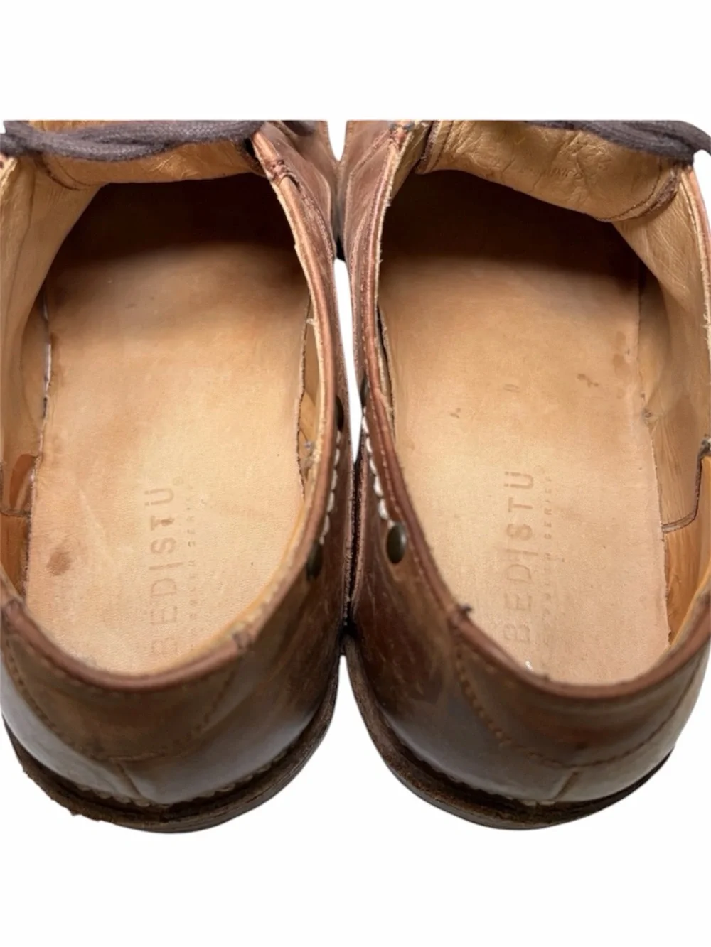 BED STU Brando Leather Wingtip Oxfords Men’s 10 Brown Distressed Cobbler Series