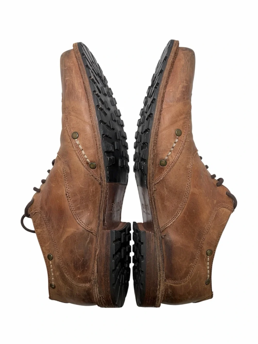 BED STU Brando Leather Wingtip Oxfords Men’s 10 Brown Distressed Cobbler Series