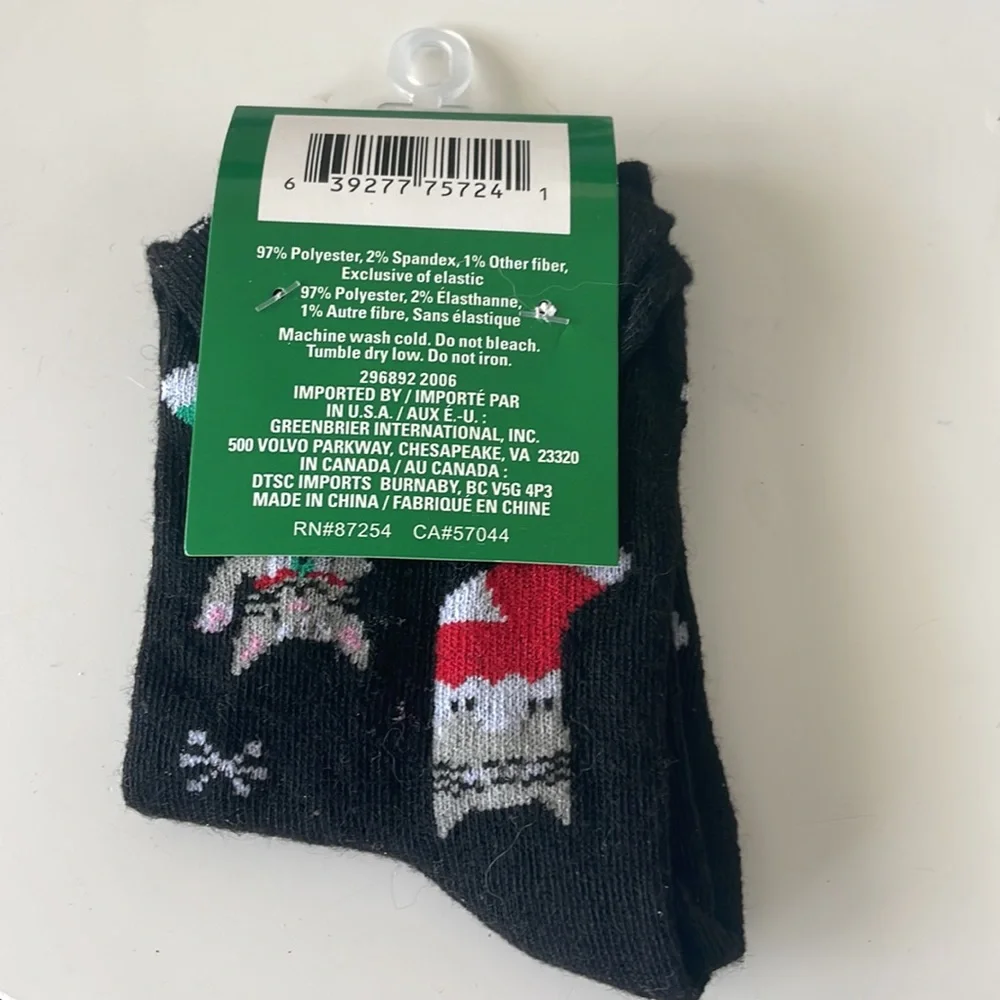 Christmas House Crew Socks Sz 5-9 NWT