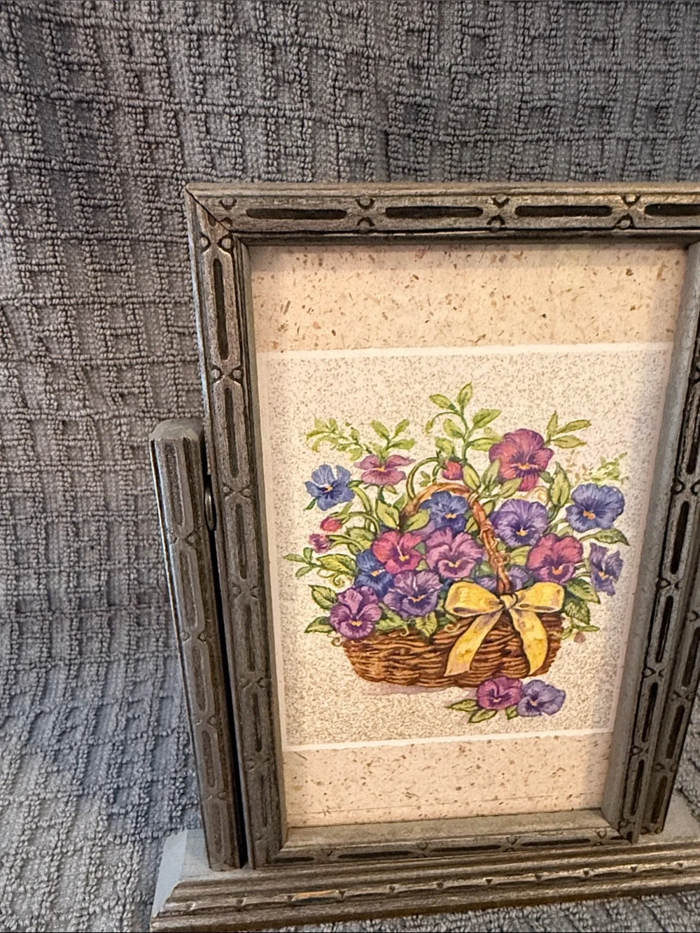 Vintage swivel wood frame Gray, add any print or picture