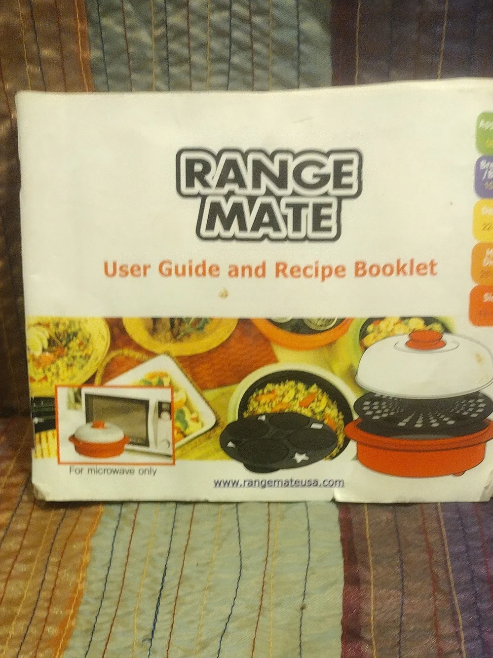 Purple and Cream Microwave Steamer with Lid