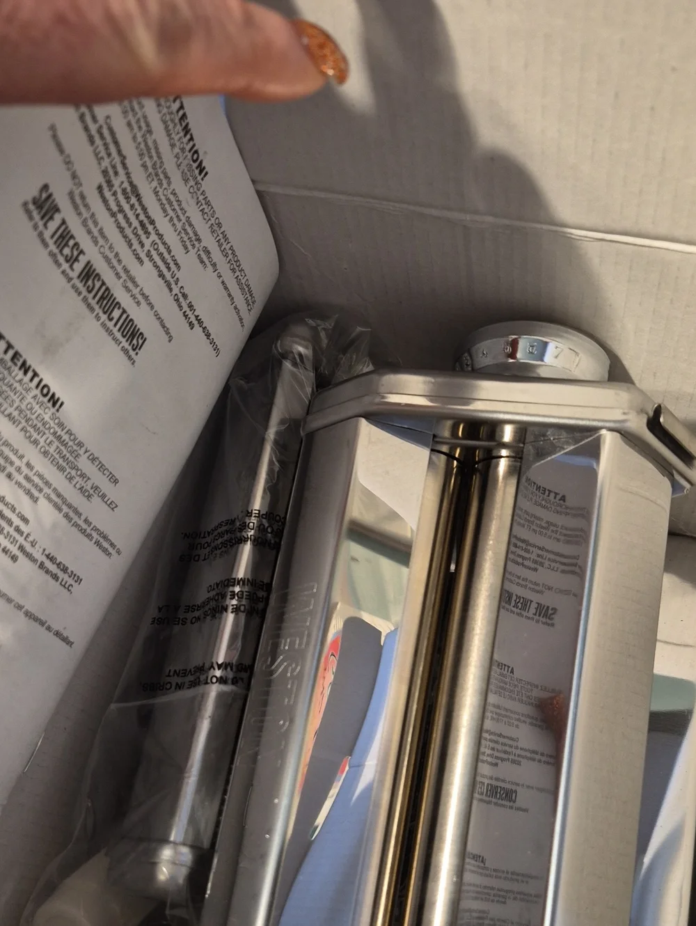 WESTON 🍝 Traditional Hand-Made Crank PASTA MACHINE 🍝 NEW In BOX 🎁 MSRP $50