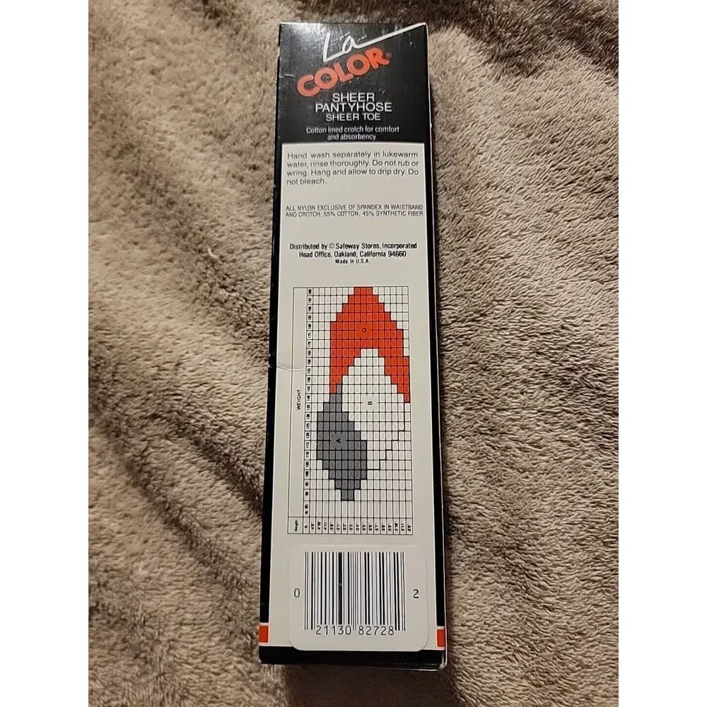 Safeway LA Colors Queen Size Grey Gray Sheer Panty Hose Sheer Toe‎