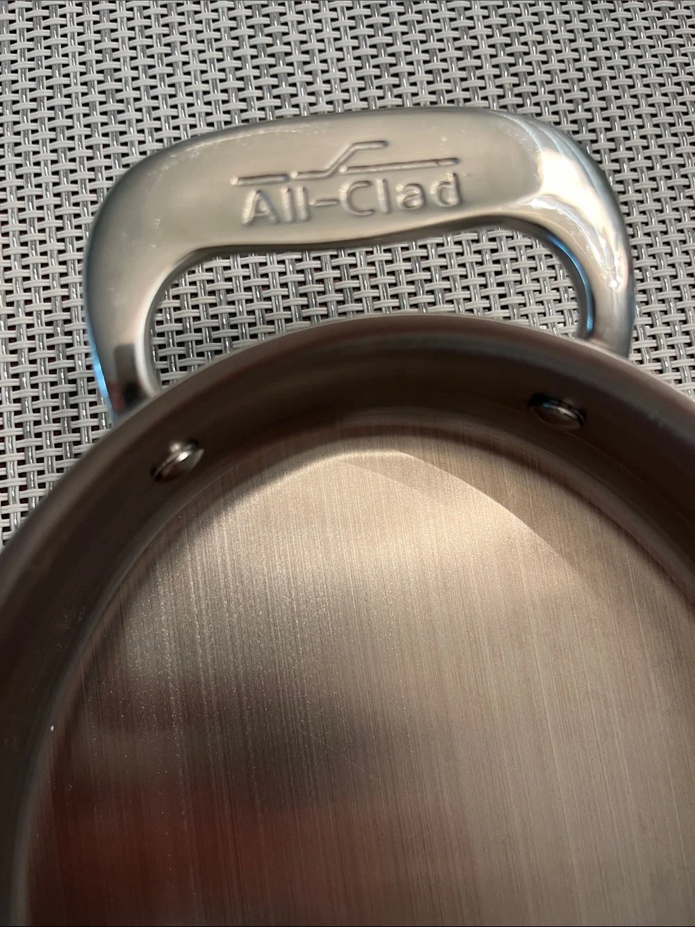 Brushed Stainless Mini Oval Serving Pans with Handles - Silver