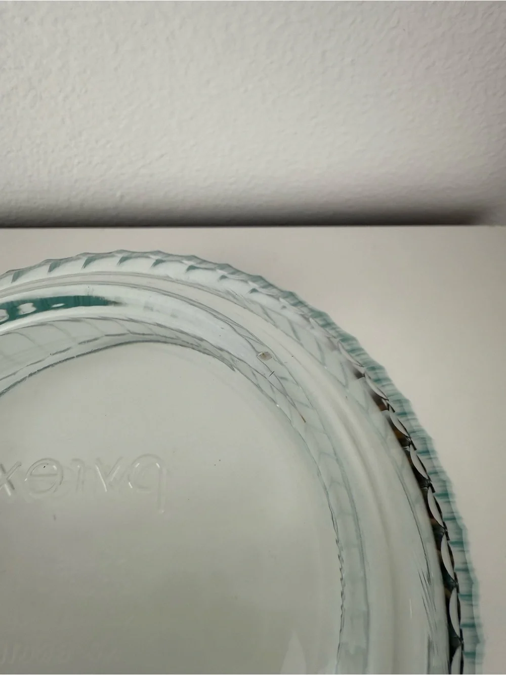 Pyrex Aqua Tint Ribbed Glass Mixing Bowls Set of 2