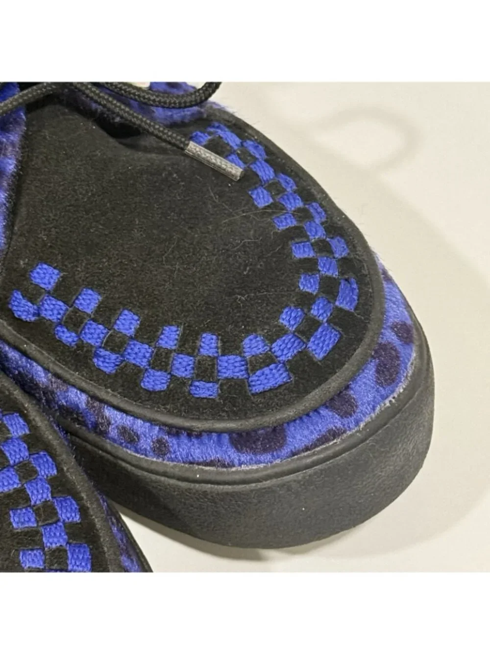 T.U.K Low Creepers Shoes Size 8 Black Suede Punk Goth Emo Platforms Mens