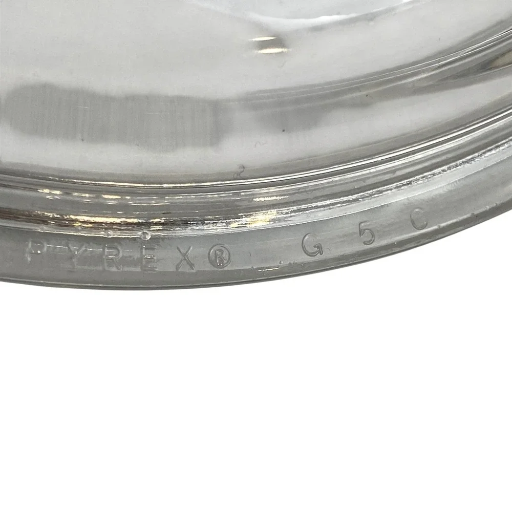 Vintage Pyrex G5C Clear Glass Lid 7.75 Inch Smooth Replacement Casserole