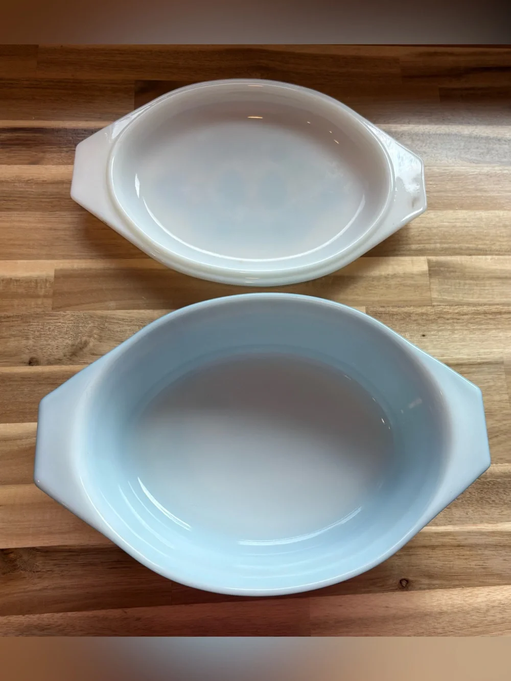 PYREX 1969 Blue Horizon 1.5 qt oval casserole dish with matching lid VINTAGE MCM