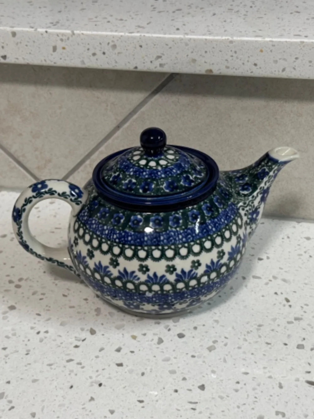 Polish Pottery mini teapot
